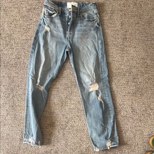 MOTHER Women's Straight Leg Jeans - Light Blue